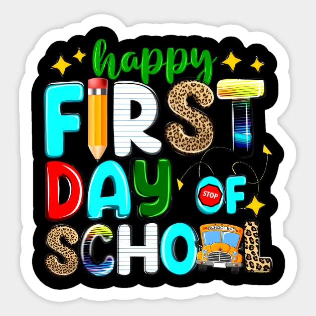 Happy First Day Of School Funny Back To School Sticker by Marcelo Nimtz